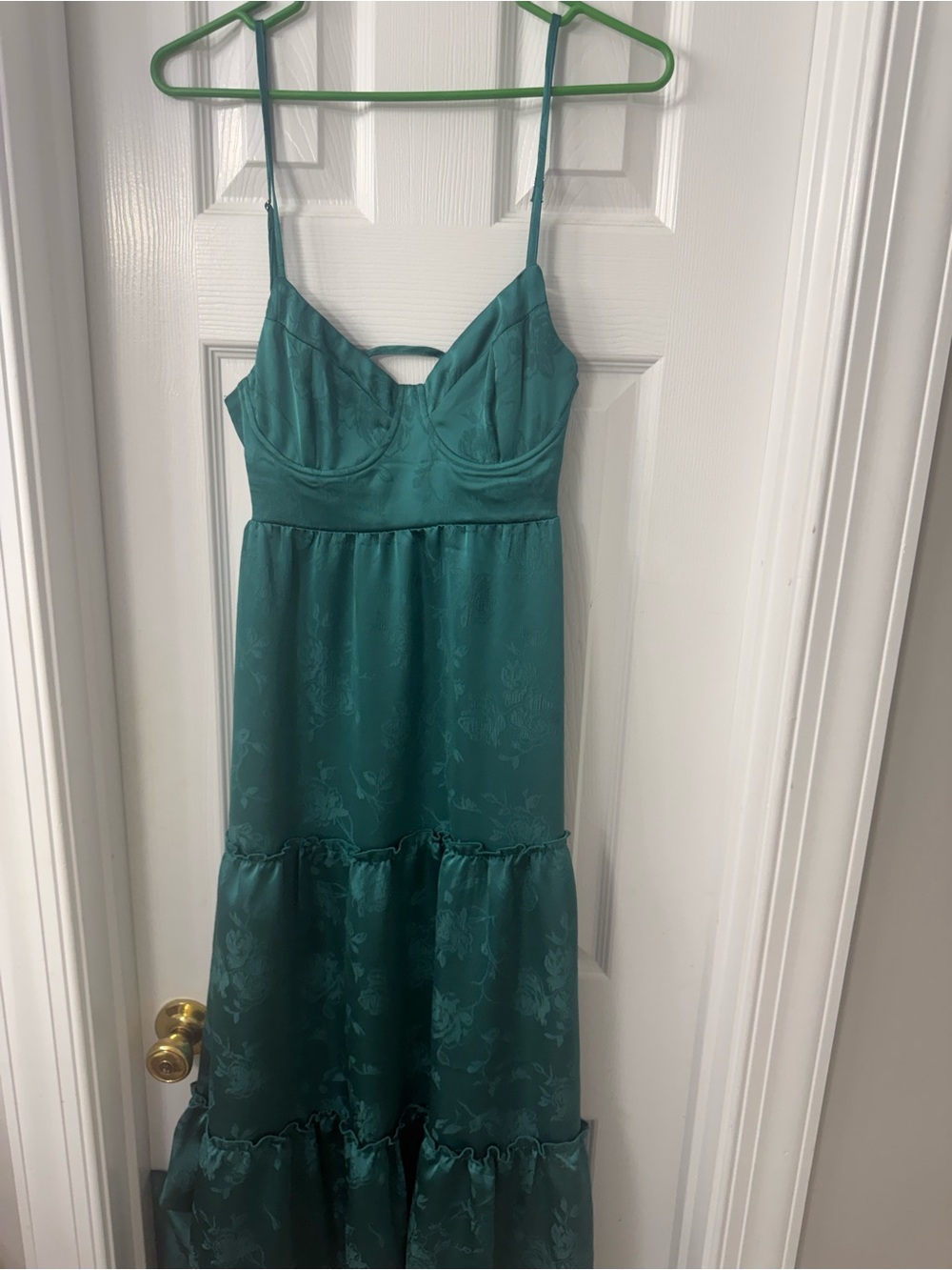 Altar'd State Teal Floral Maxi Dress